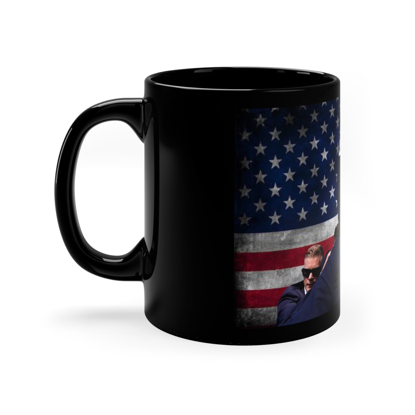 Fight For America Black Coffee Mug, 11oz