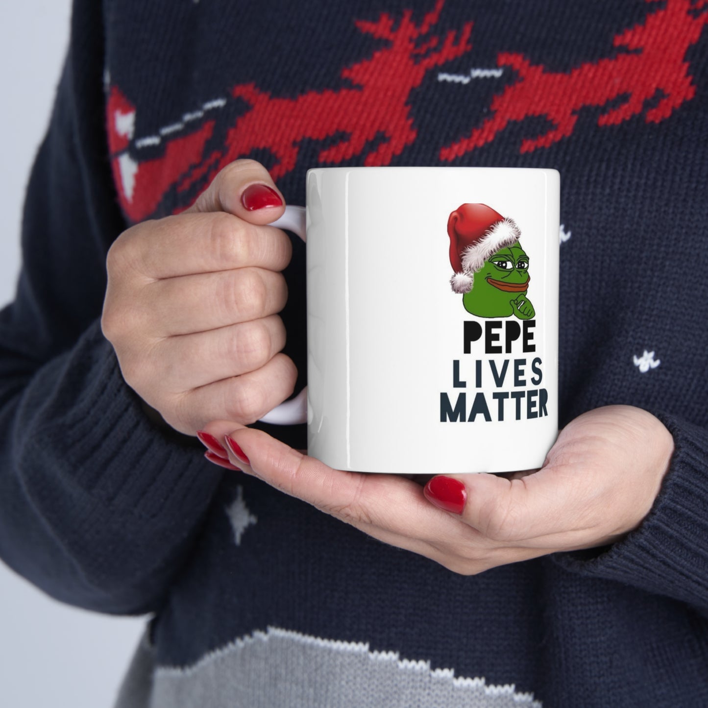 Christmas Pepe Lives Matter Mug