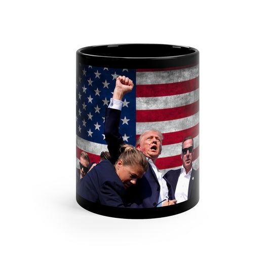 Fight For America Black Coffee Mug, 11oz